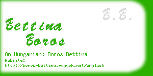 bettina boros business card